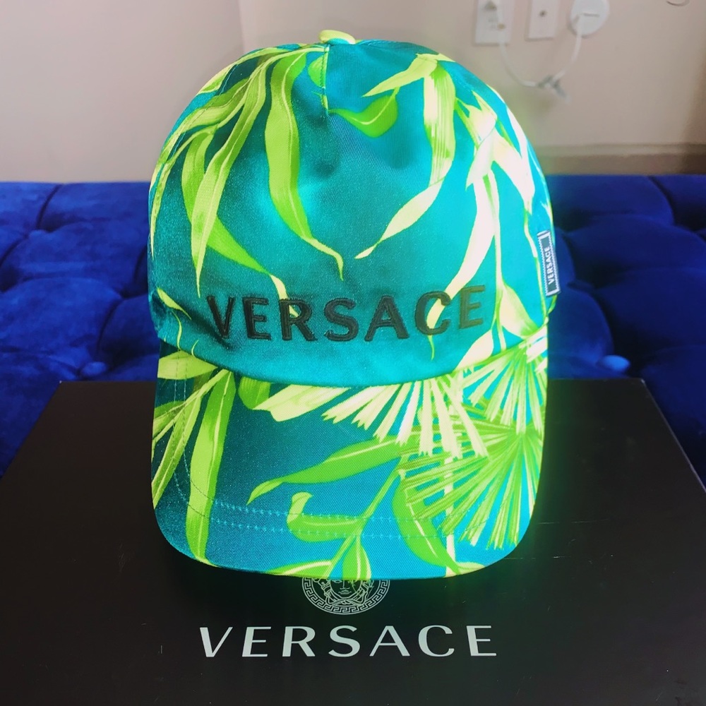 Versace Jungle print hat